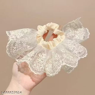 Vintage Lace Ruffle Scrunchie – Timeless Elegance For Every Hair Flip