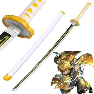 Zenitsu Agatsuma Nichirin Sword Replica – 104 cm Wooden Cosplay Katana