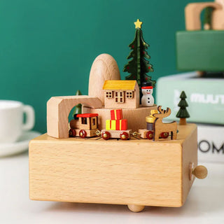 Christmas Train Music Box | Mountain Tunnel and Train Music Box