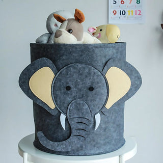 Cute Animal Laundry Basket | Felt Baskets for Kids Room