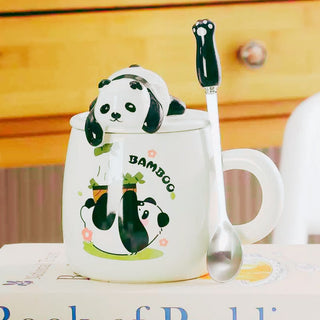 Beary Morning - Panda Mug with Lid and Spoon