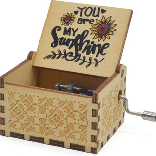 My Sunshine Music Box | Hand Crank Wood Box | Gifts for Music Lover