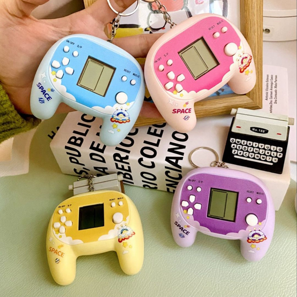 Keychain Console Game Console Pendant Keychain – Playable Mini Handheld Game Machine ...