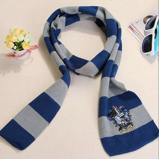 Knitted Harry Potter Scarf | Scarf with House Emblem for Cosplay