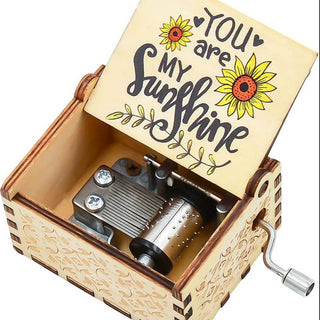 My Sunshine Music Box | Hand Crank Wood Box | Gifts for Music Lover