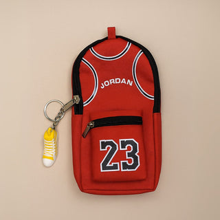 Sportsmen Theme Canvas Pouches – Jersey-Inspired Pouch with Shoe Charm