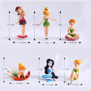 Cute Fairy Princess Figures | Cake Topper Fairy (6 pcs)