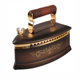 Vintage Steam Iron Music Box with Rotating Ballerina n LED Lights