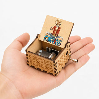 One Piece Wooden Music Box | Hand-Crank Anime Melody Box