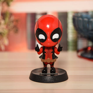 Deadpool Solar-Powered Bobblehead | Quirky Dashboard & Desk Accessories