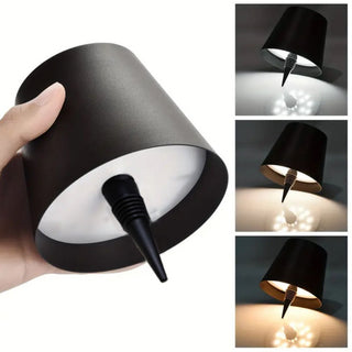 Rechargeable Bottle Top LED Lamp | 3-Color Wine Bottle Light Cap with 1800mAh Battery