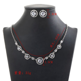 Elegant Silver Rhinestone Set