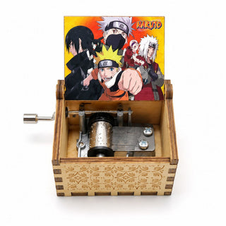 Naruto Wooden Music Box | Hand-Crank Anime Melody Box