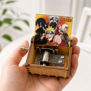 Naruto Wooden Music Box | Hand-Crank Anime Melody Box