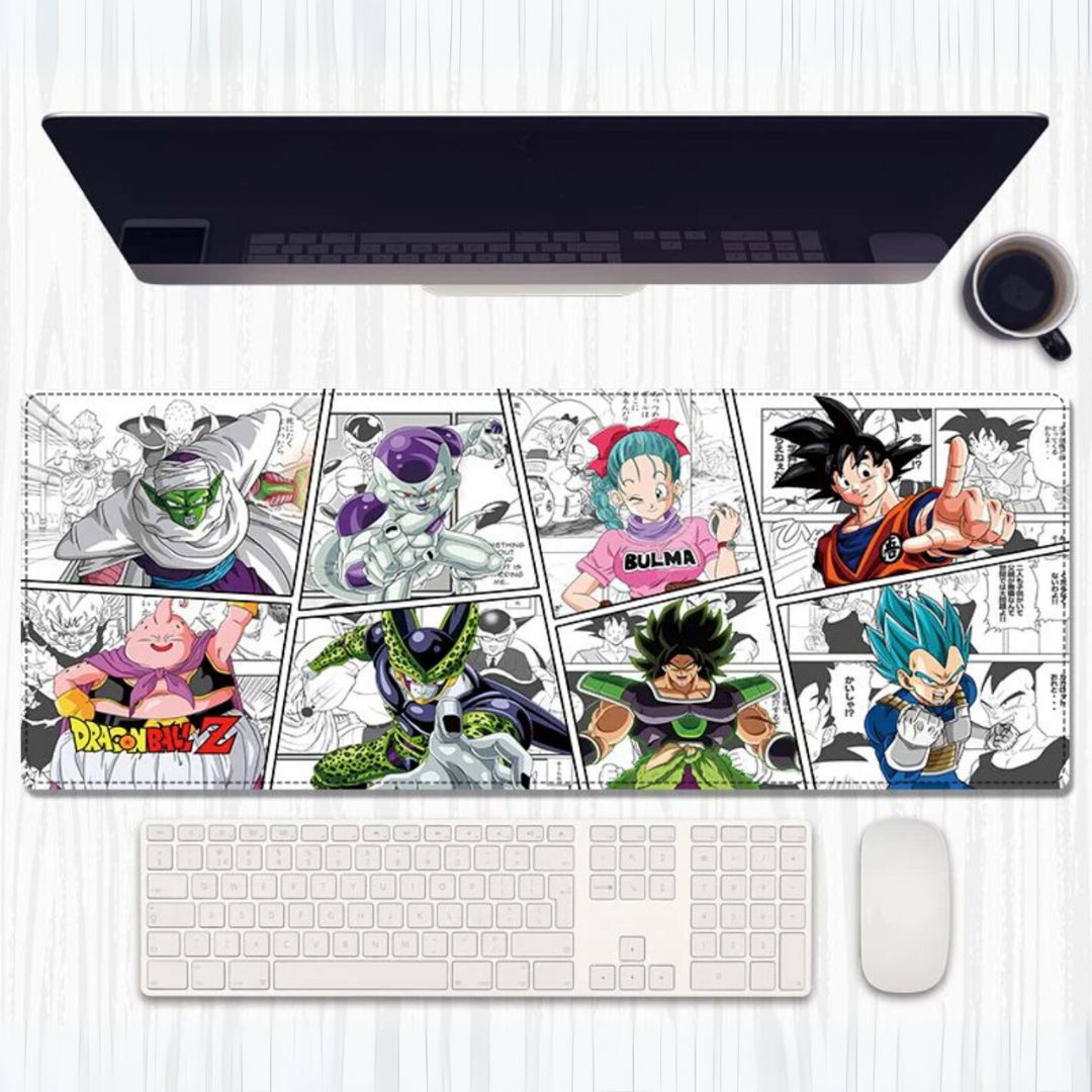 Dragon Ball Z Fighters Desk Mat – Manga Panel Style (80x30 cm)