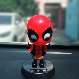 Deadpool Solar-Powered Bobblehead | Quirky Dashboard & Desk Accessories