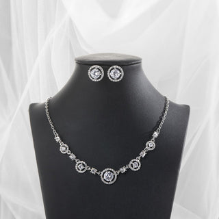 Elegant Silver Rhinestone Set