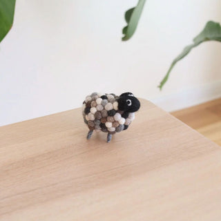 Handmade Woollen Sheep Toy | Felt Ball PomPom Sheep