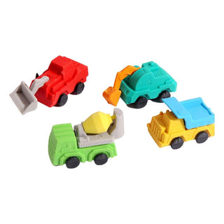 Tiny Vehicle Erasers Set for Back to School Gifts, and Party Favors (Random Shapes and Color)