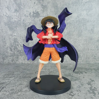 Luffy Black Cloak Figurine | 16.5 cm Anime Collectible Model for Weebs