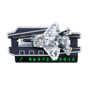 Sliding Fighter Jet Dashboard Decor – With Hidden Phone Number Display
