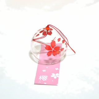 Glass Hanging Wind Chime | Cherry Blossom Blessing Bell