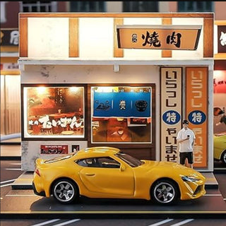 Japanese Street Yakiniku Shop Diorama | 1:64 Scale Display Case