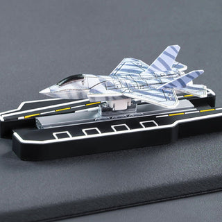 Sliding Fighter Jet Dashboard Decor – With Hidden Phone Number Display