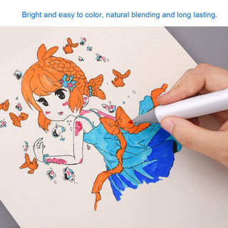 Dual Tip Art Markers | Felt Tip Marker cum Sketch Pen Set [Free PP Box]