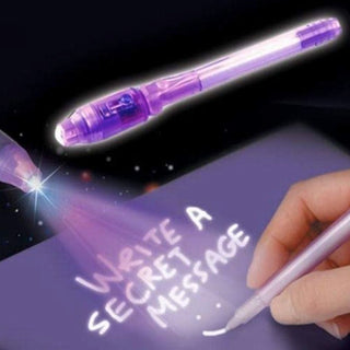 Invisible Ink Magic Pen with UV light Cap