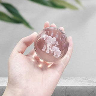 Elephant n Baby Crystal Lamp – Heartwarming 3D LED Night Light