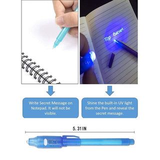 Invisible Ink Magic Pen with UV light Cap