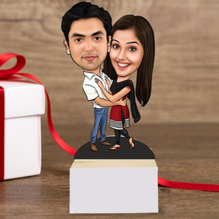 Personalized Couple BobbleHead Caricature | 2D Bobblehead for Couples