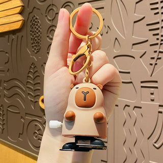 Walking Capybara Toy Keychain 