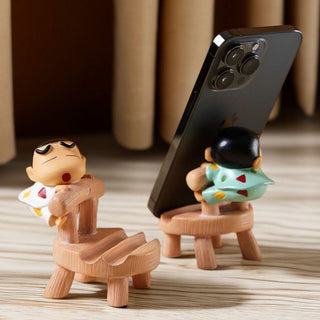 Shinchan on Chair Phone Holder | Cute PVC Figurine Stand for Smartphones