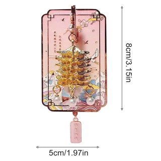 Light-Up Lantern Fridge Magnet | LED Pagoda Decorative Magnet