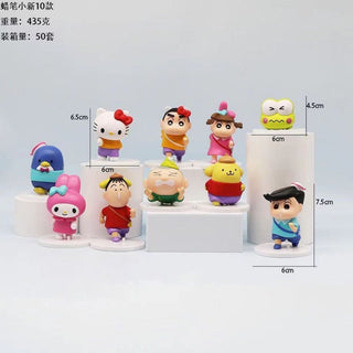 Chibi Charm Twins – Shinchan x Sanrio BFF Mini Figures (Pack of 2)