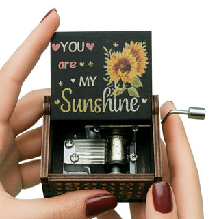 My Sunshine Music Box | Hand Crank Wood Box | Gifts for Music Lover