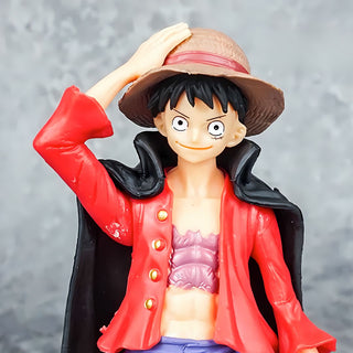 Luffy Black Cloak Figurine | 16.5 cm Anime Collectible Model for Weebs