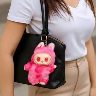 Labubu Plush Doll – 15 cm Cute Soft Toy with Bag Tag Keychain | Kawaii Collectible