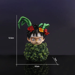 One Piece Young Monkey D. Luffy Funny Grass Face | PVC Action Figure
