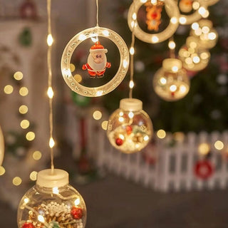 Christmas LED Light Curtain | Santa and Christmas Spirit Light