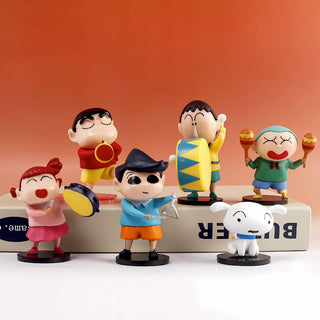 Shinchan - Music Group Set | Gift for Music Lovers [Set of 6 Figures]