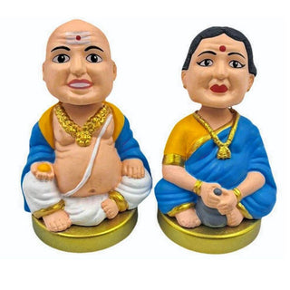 Grandpa n Grandma Figurine Set – HandPainted Home Décor