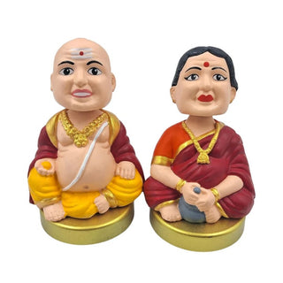 Grandpa n Grandma Figurine Set – HandPainted Home Décor