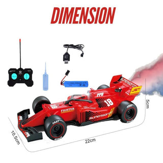 F1 Racing Remote Control Car with Smoke Effect – 1:24 Scale Drift Formula RC Car