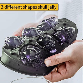3D Skull Mold Tray | 6 Cavity Silicone Mold for Drinks &amp; Desserts