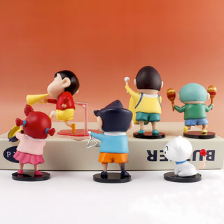 Shinchan - Music Group Set | Gift for Music Lovers [Set of 6 Figures]