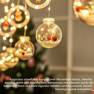 Christmas LED Light Curtain | Santa and Christmas Spirit Light