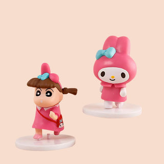 Chibi Charm Twins – Shinchan x Sanrio BFF Mini Figures (Pack of 2)